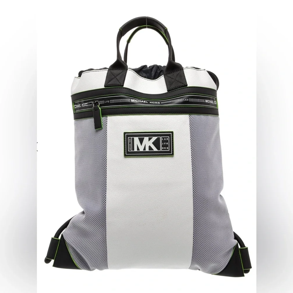 Michael Kors Airport Edition Colorblock Nylon & Leather Unisex Backpack EUC